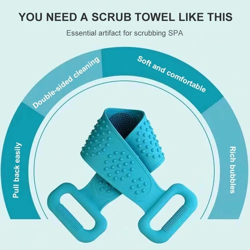 FlexiScrub™ Double Sided Silicone Exfoliating Bath Scrubber