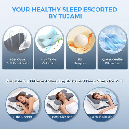 Advanced Cooling Memory Neck Adjustable Pillow