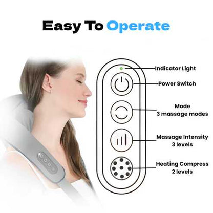 Neck & Shoulder Massager: Heated, Portable, Deep-Tissue Relief