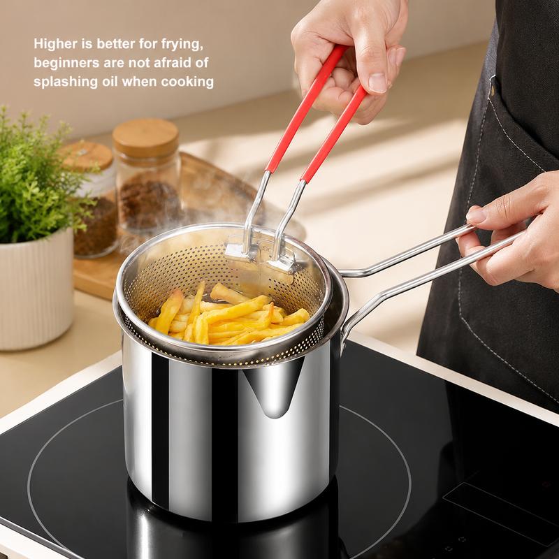 Stainless Steel Deep Fryer with Filter Rack