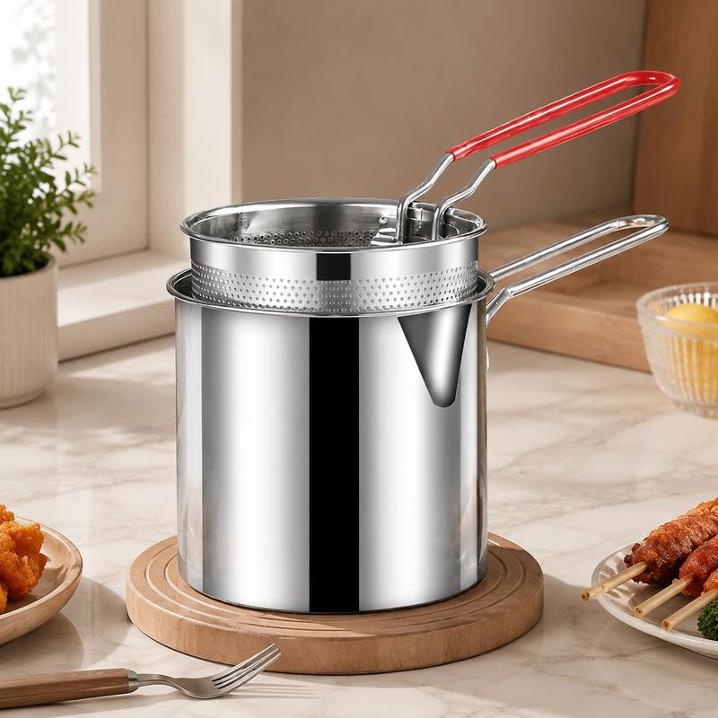 Stainless Steel Deep Fryer with Filter Rack