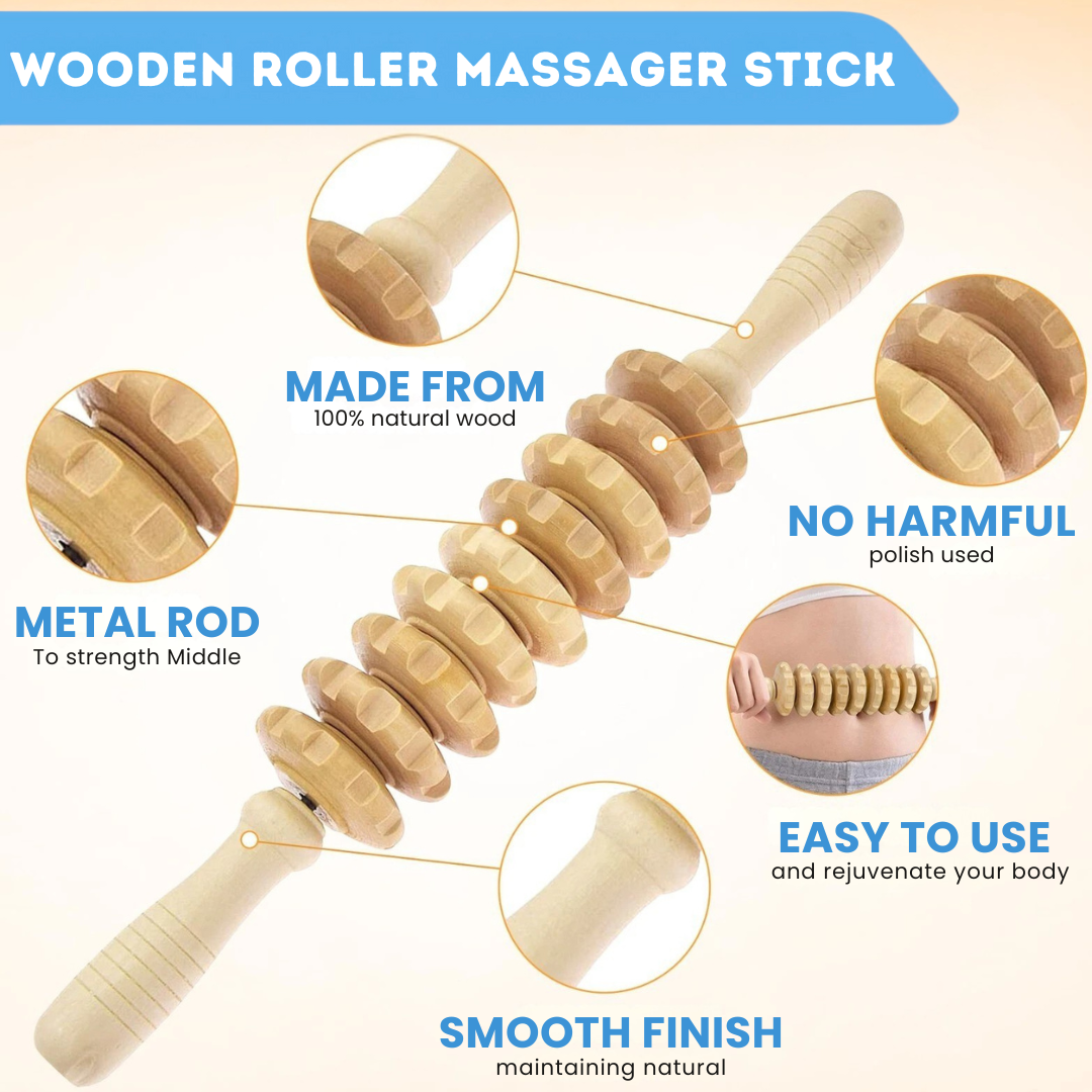 Wooden Fascia Massage Roller