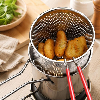 Stainless Steel Deep Fryer with Filter Rack