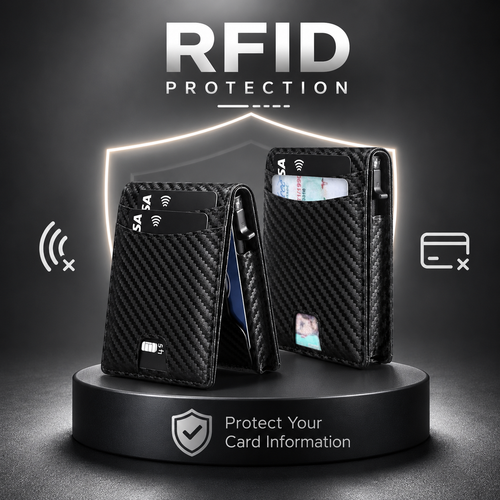 VaultGuard™ Leather RFID Pop-Up Wallet