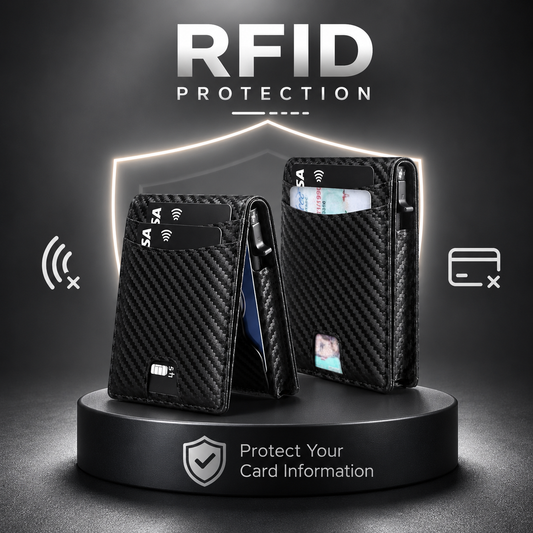 VaultGuard™ Leather RFID Pop-Up Wallet