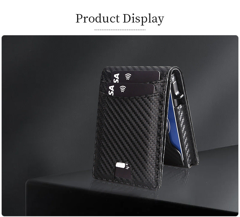 VaultGuard™ Leather RFID Pop-Up Wallet