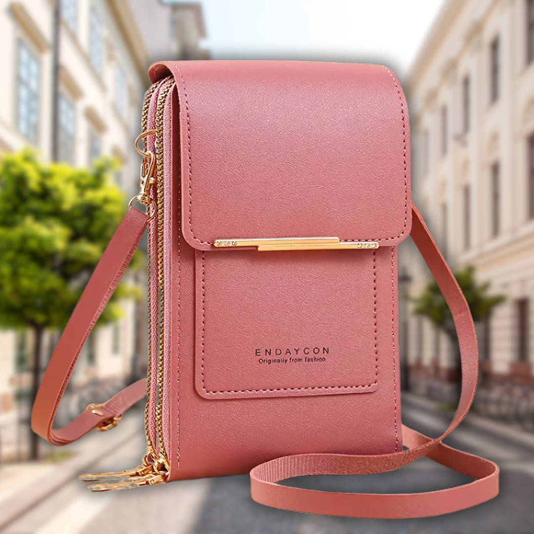 TouchGuard™ Leather Phone Crossbody Bag