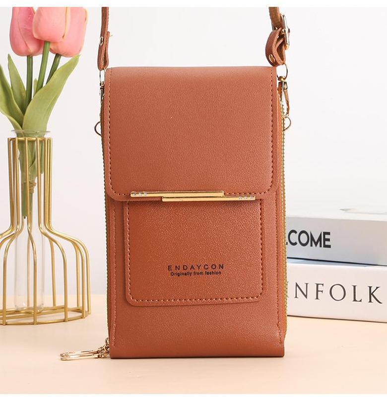 TouchGuard™ Leather Phone Crossbody Bag