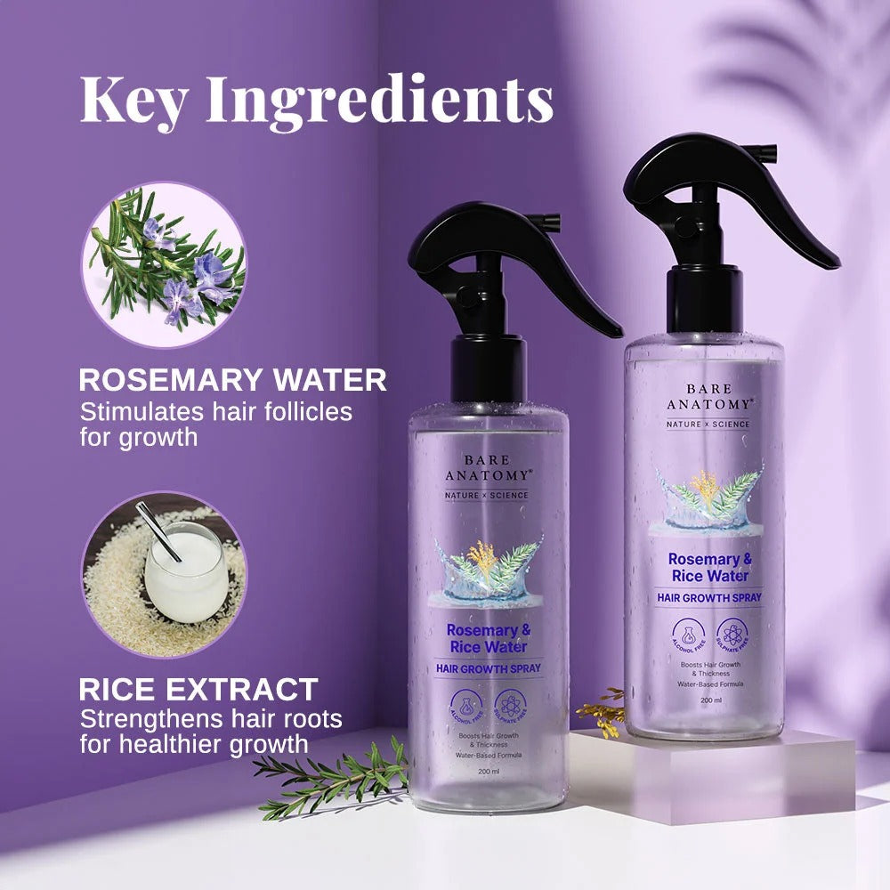 Rosemary & Rice Water Natural Hair Growth Spray