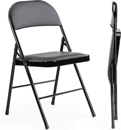 Padded Seat and Metal Back Folding Chair (2PC)