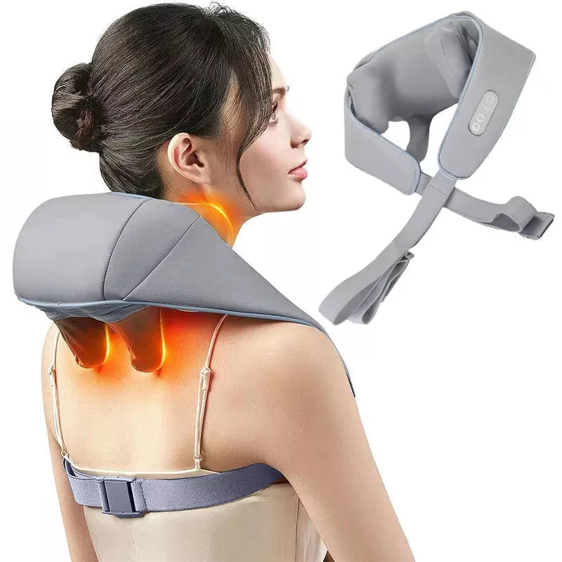Neck & Shoulder Massager: Heated, Portable, Deep-Tissue Relief
