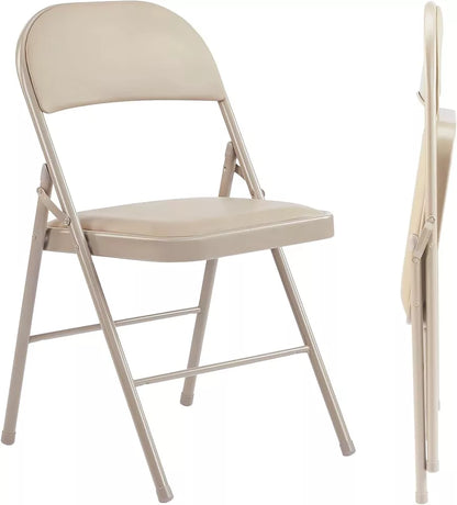 Padded Seat and Metal Back Folding Chair (2PC)